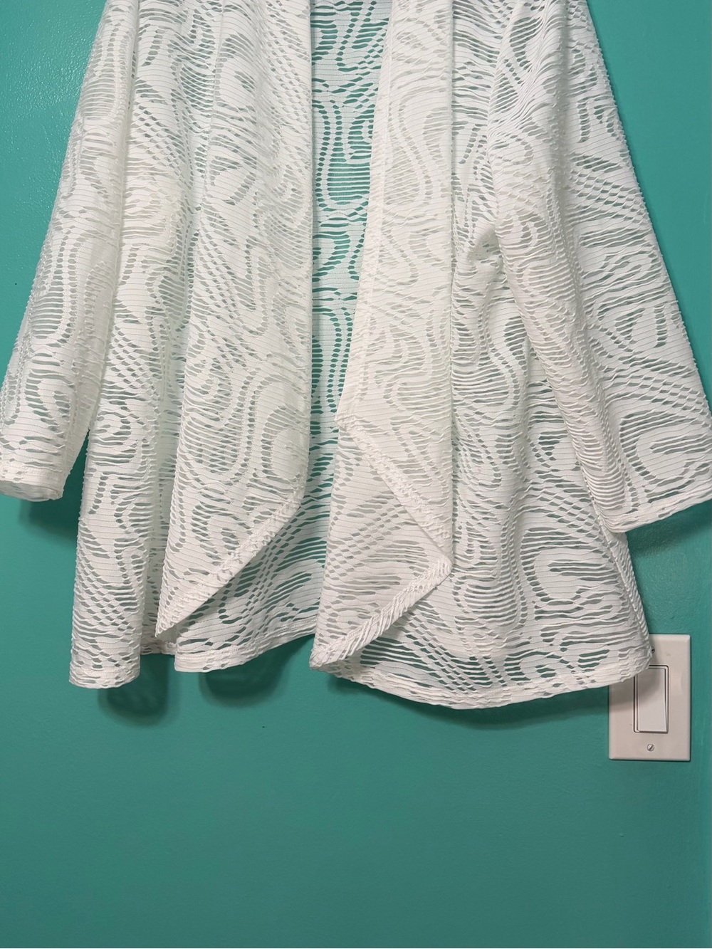 White Lace Open-Front Women's Jacket, 2x, NWOT, $20